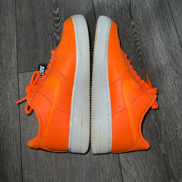 Nike Air Force 1 Low 'Total Orange' 2018 Sneaker Pumpkin Black Just Do It Shoes - Picture 13 of 17